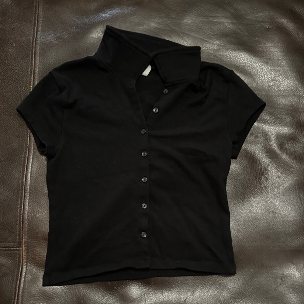 No Boundaries Black Button-Down Women's Shirt